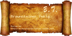 Braunsteiner Tekla névjegykártya